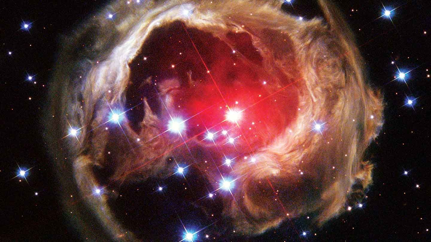 A red nova explosion.