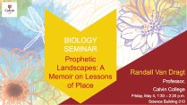 Prophetic Landscapes:  A Memoir on Lessons of Place