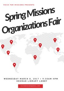 Spring Missions Organization Fair