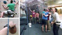 Indoor rock climbing for alumni and families