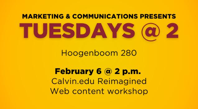 MarCom Tuesdays @ 2: Web Content Workshop