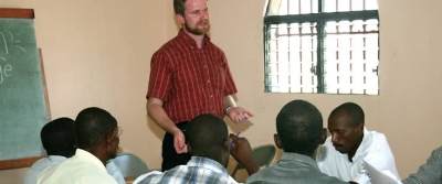 A classroom with Haitian students.