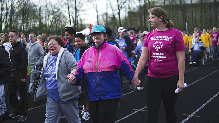 Special Olympics at the track